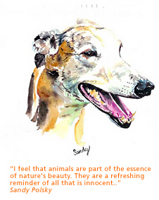 greyhound art impression
