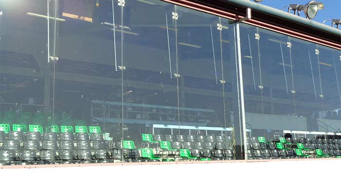 Empty stands at the Auckland Greyhound Club in New Zealand