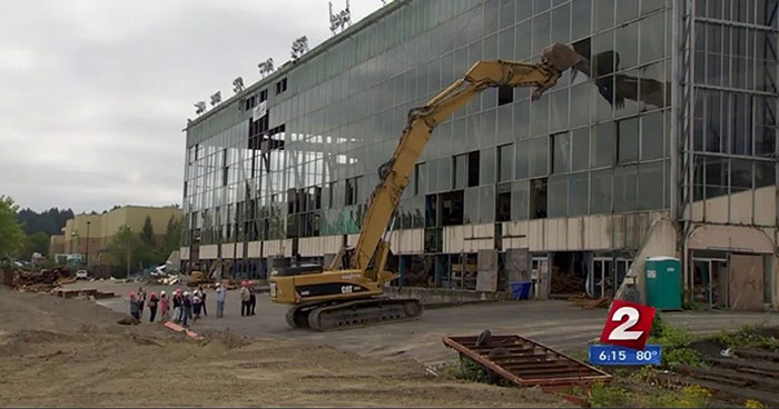 The Multnomah dog racing track in Oregon was demolished in 2016