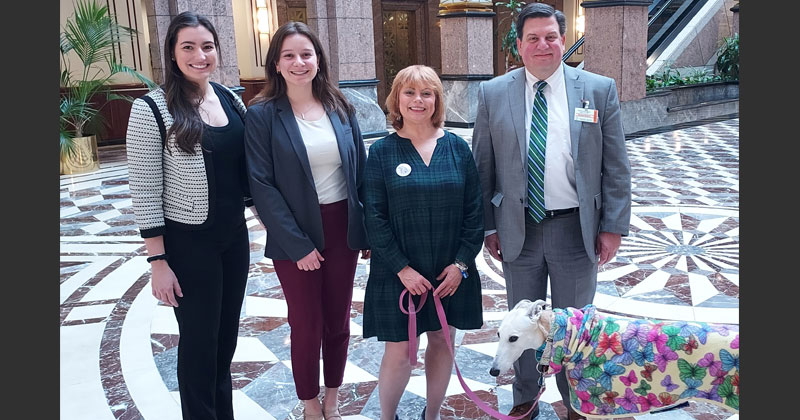 GREY2K USA Worldwide lobbying team: Emma Coppock, Christine A. Dorchak and Gina with Alexis Bourassa and Mike Bzdyra of Focus Government Affairs.